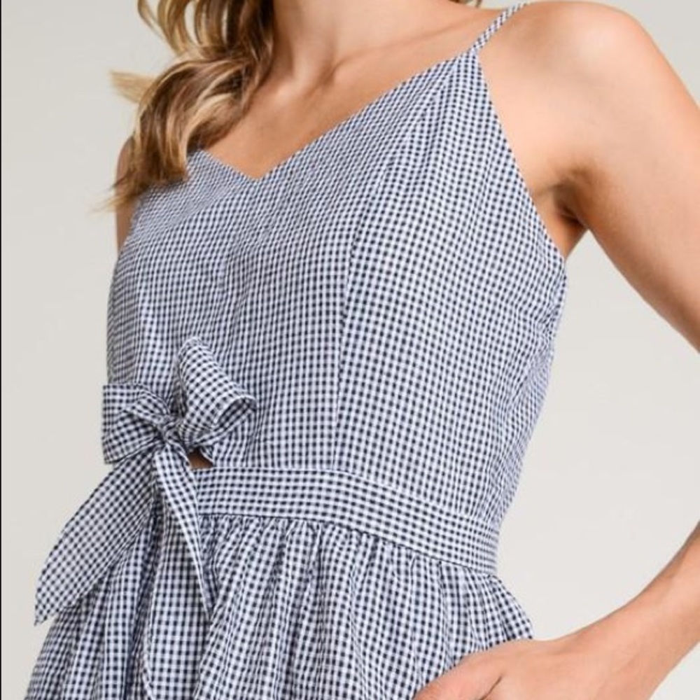Black and white retro gingham midi dress - Picture 7 of 8